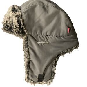 Levi men’s s/m nylon line trapper hat Faux Fur lining
